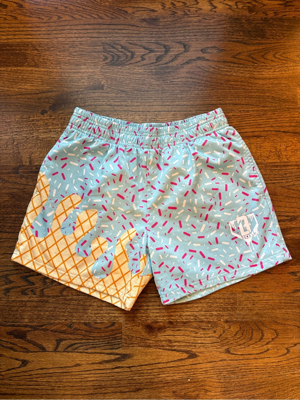Baseball lifestyle 101 Light Blue Ice Cream Sprinkles Athletic Shorts
